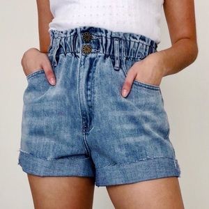 Show Me Your Mumu paperbag jean shorts